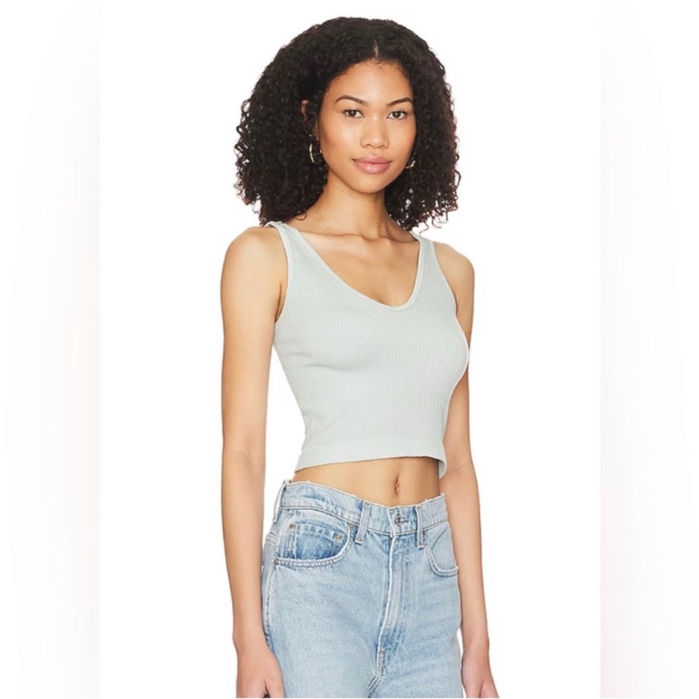 NWT✨Free People Solid Rib Brami in Sky Blue- Size XS/S